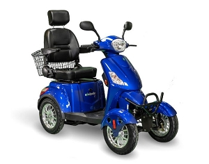 EWheels EW-46 Bariatric 4-Wheel Electric Mobility Scooter Long Range Fast - Blue